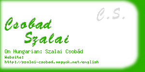 csobad szalai business card